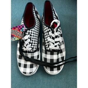 Punkrose Black & White Checker Canvas Sneakers US8 NWT